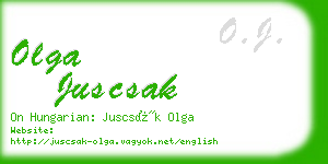 olga juscsak business card